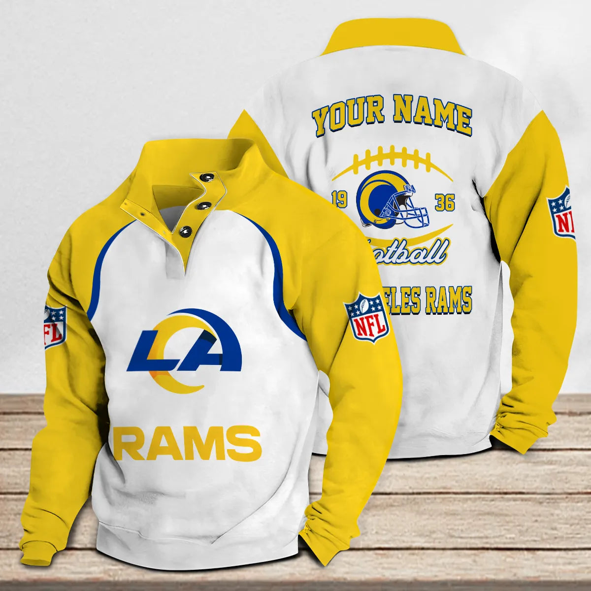 Los Angeles Rams Casual Stand Collar Sweatshirt Premium New Edition AZTGSCSW000072