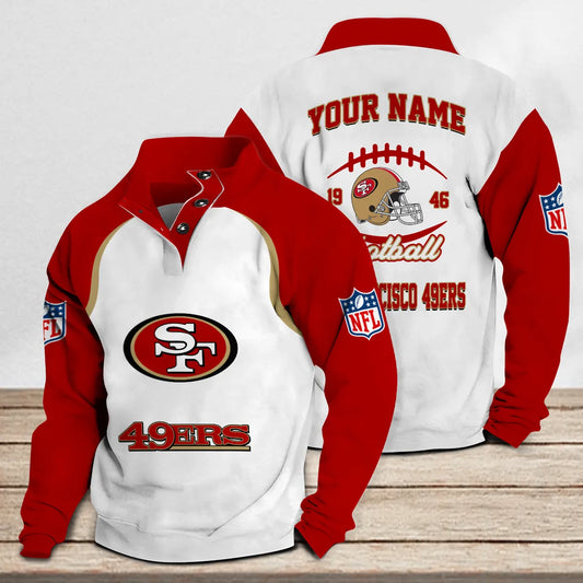 San Francisco 49ers Casual Stand Collar Sweatshirt Premium New Edition AZTGSCSW000077