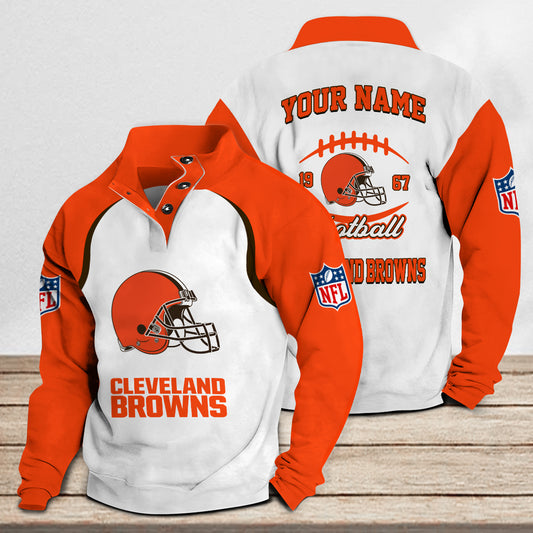 Cleveland Browns Casual Stand Collar Sweatshirt Premium New Edition AZTGSCSW000084