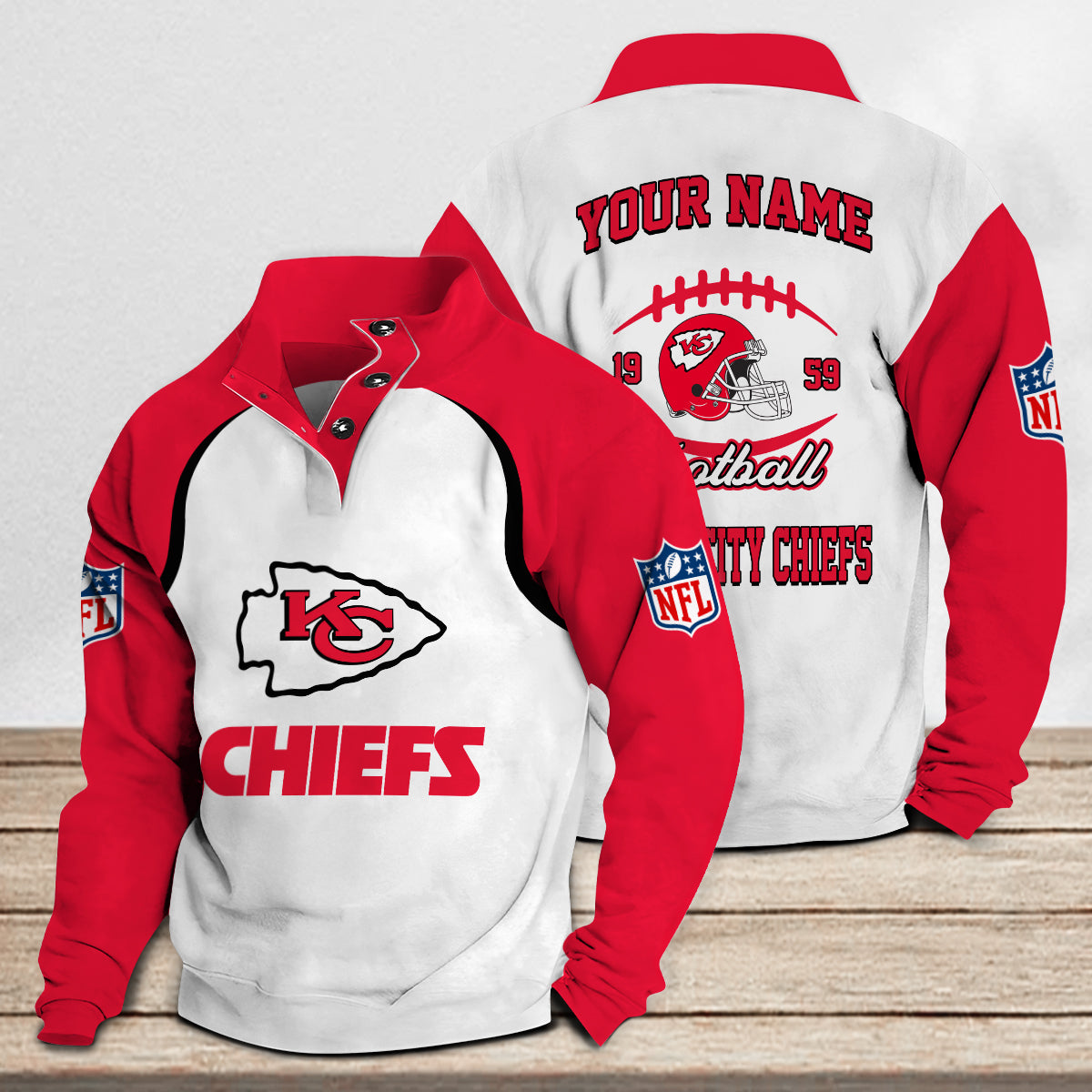 Kansas City Chiefs Casual Stand Collar Sweatshirt Premium New Edition AZTGSCSW000089