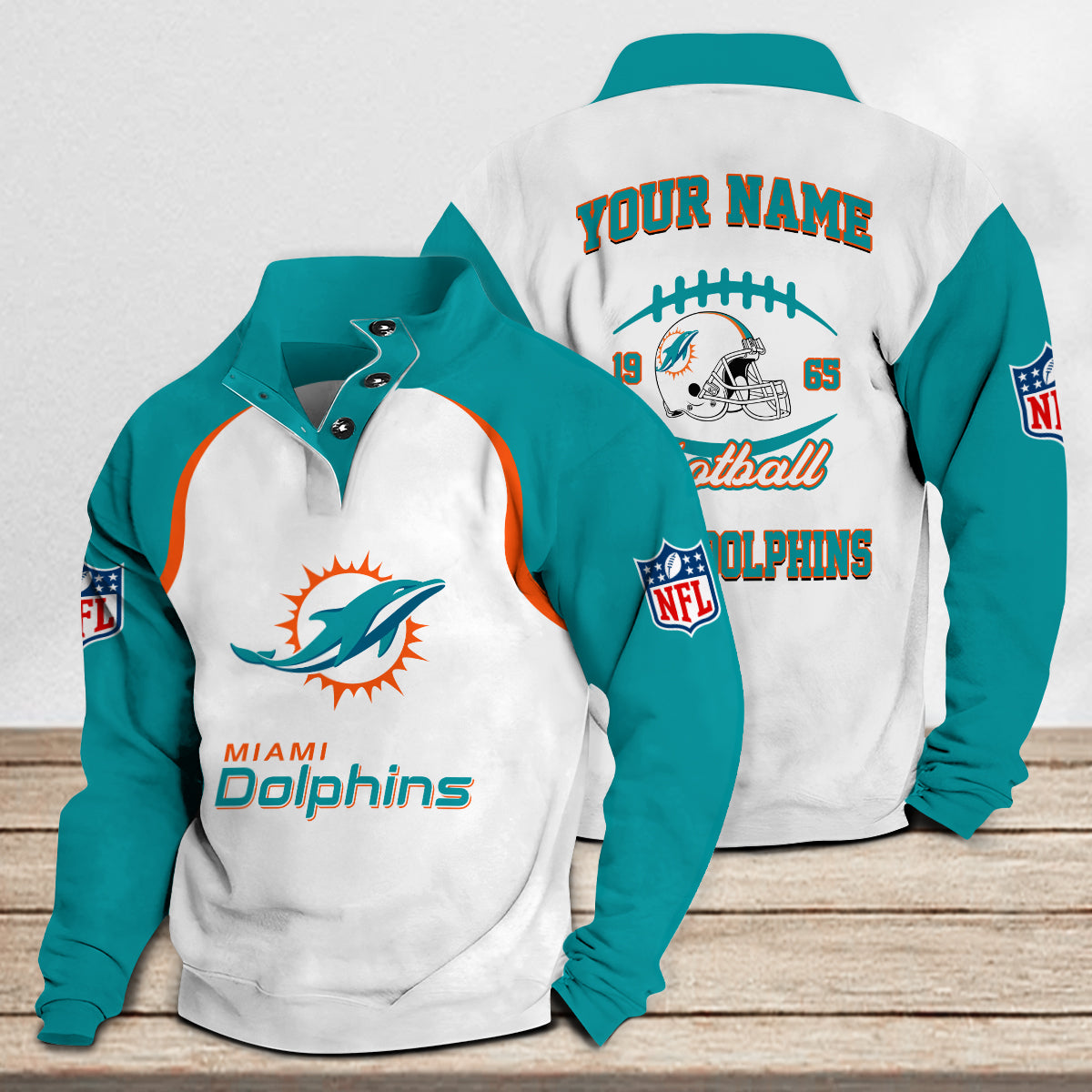 Miami Dolphins Casual Stand Collar Sweatshirt Premium New Edition AZTGSCSW000092