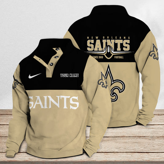 New Orleans Saints Casual Stand Collar Sweatshirt Premium New Edition AZTGSCSW000202