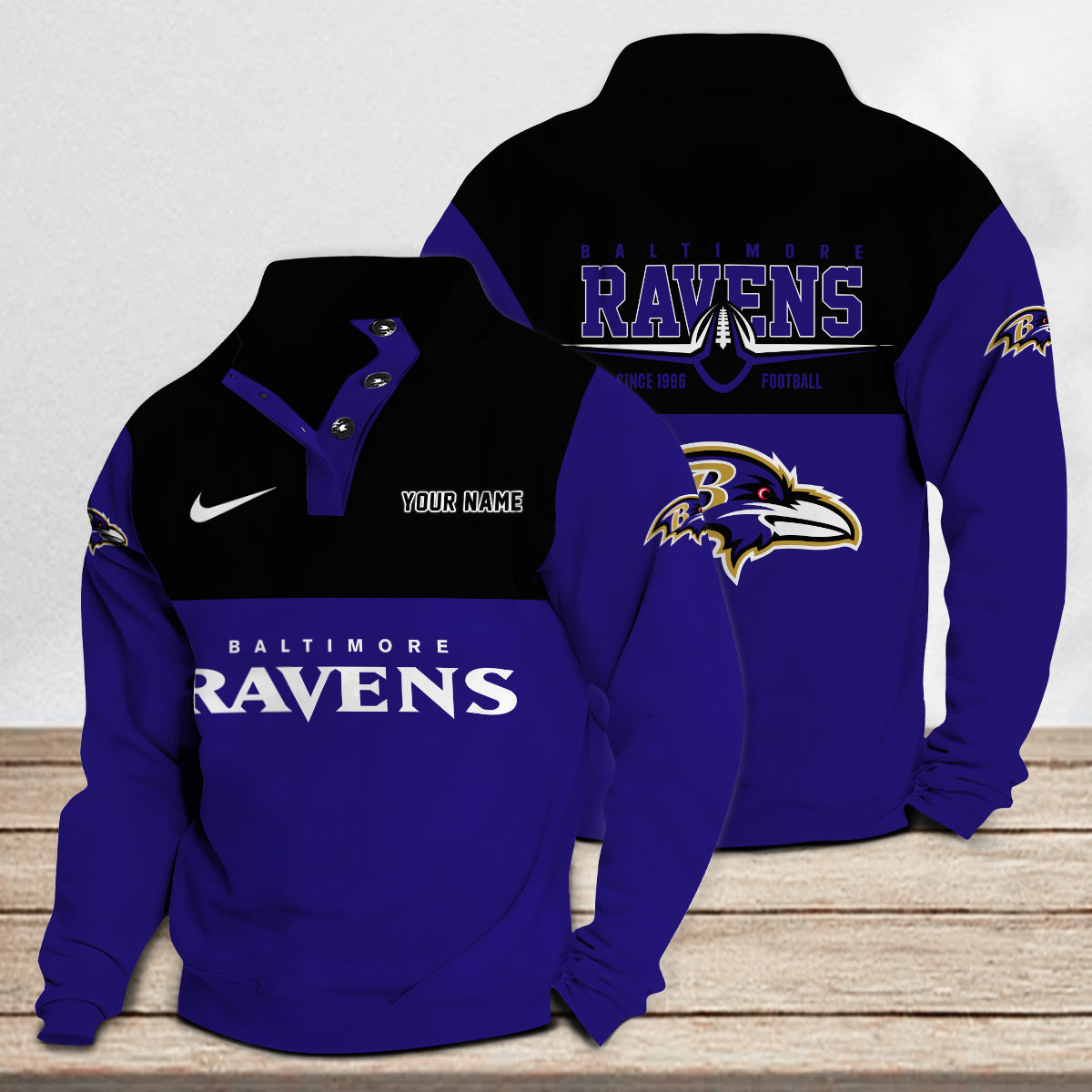 Baltimore Ravens Casual Stand Collar Sweatshirt Premium New Edition AZTGSCSW000209