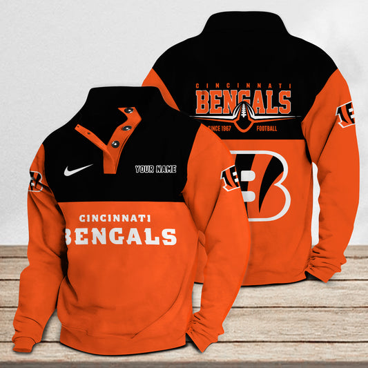 Cincinnati Bengals Casual Stand Collar Sweatshirt Premium New Edition AZTGSCSW000211