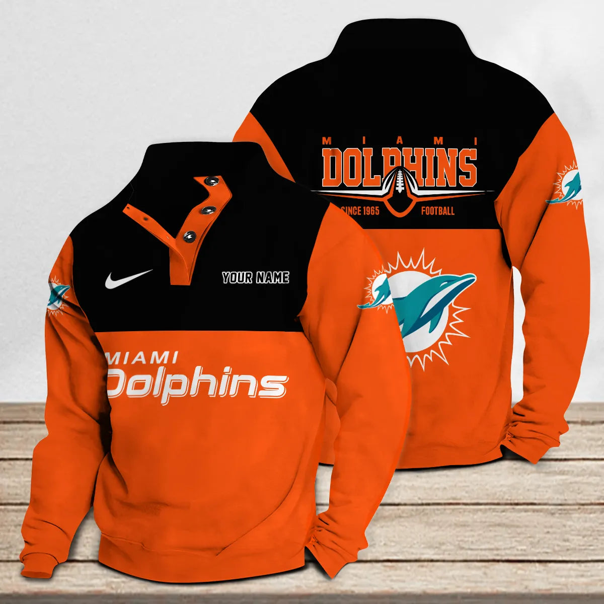 Miami Dolphins Casual Stand Collar Sweatshirt Premium New Edition AZTGSCSW000220