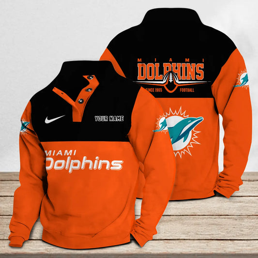 Miami Dolphins Casual Stand Collar Sweatshirt Premium New Edition AZTGSCSW000220
