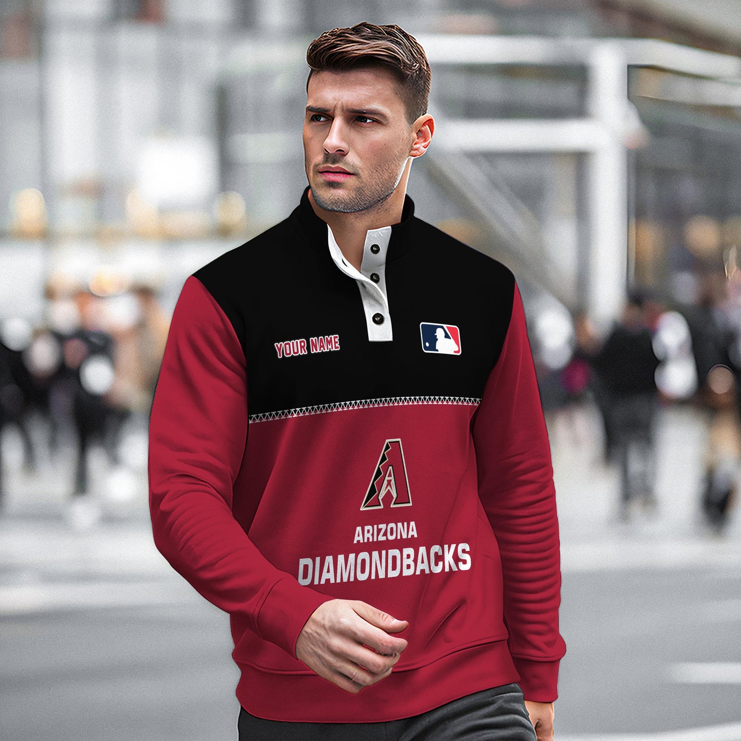 Arizona Diamondbacks New Collection Casual Stand Collar Sweatshirt MLB AZTGSCSW000321