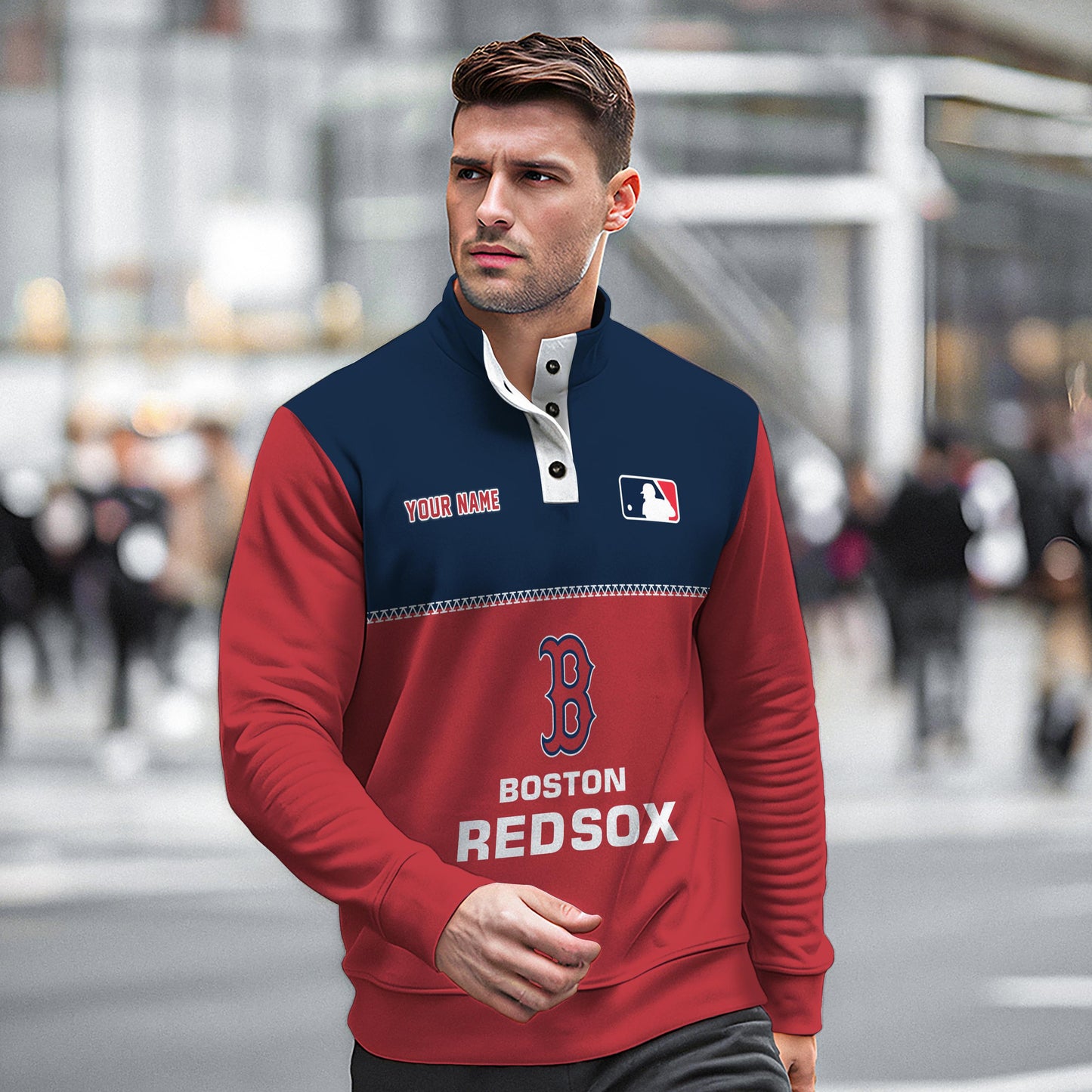 Boston Red Sox New Collection Casual Stand Collar Sweatshirt MLB AZTGSCSW000324