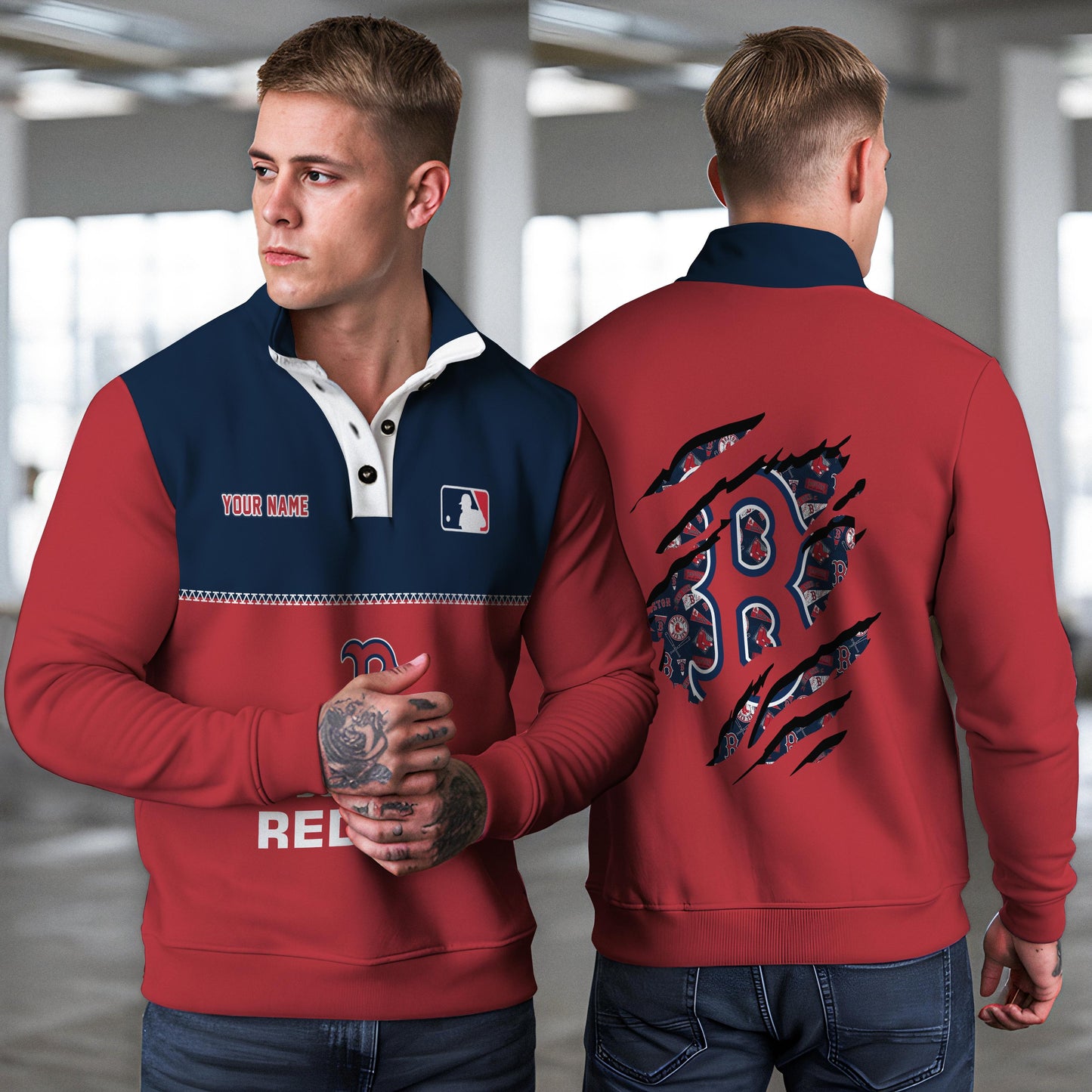 Boston Red Sox New Collection Casual Stand Collar Sweatshirt MLB AZTGSCSW000324