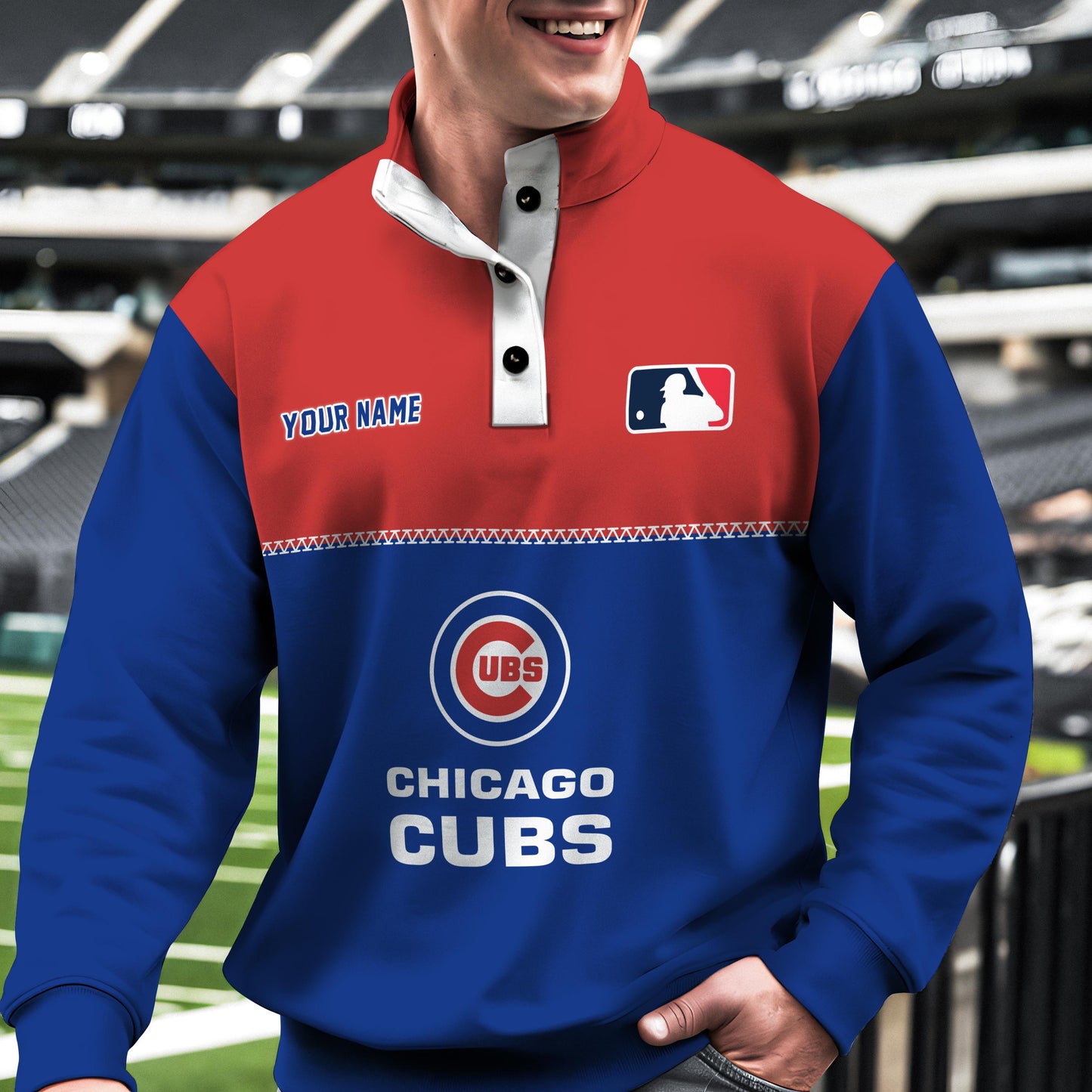 Chicago Cubs New Collection Casual Stand Collar Sweatshirt MLB AZTGSCSW000325