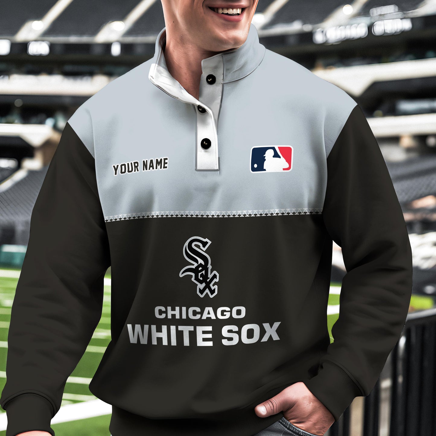 Chicago White Sox New Collection Casual Stand Collar Sweatshirt MLB AZTGSCSW000326