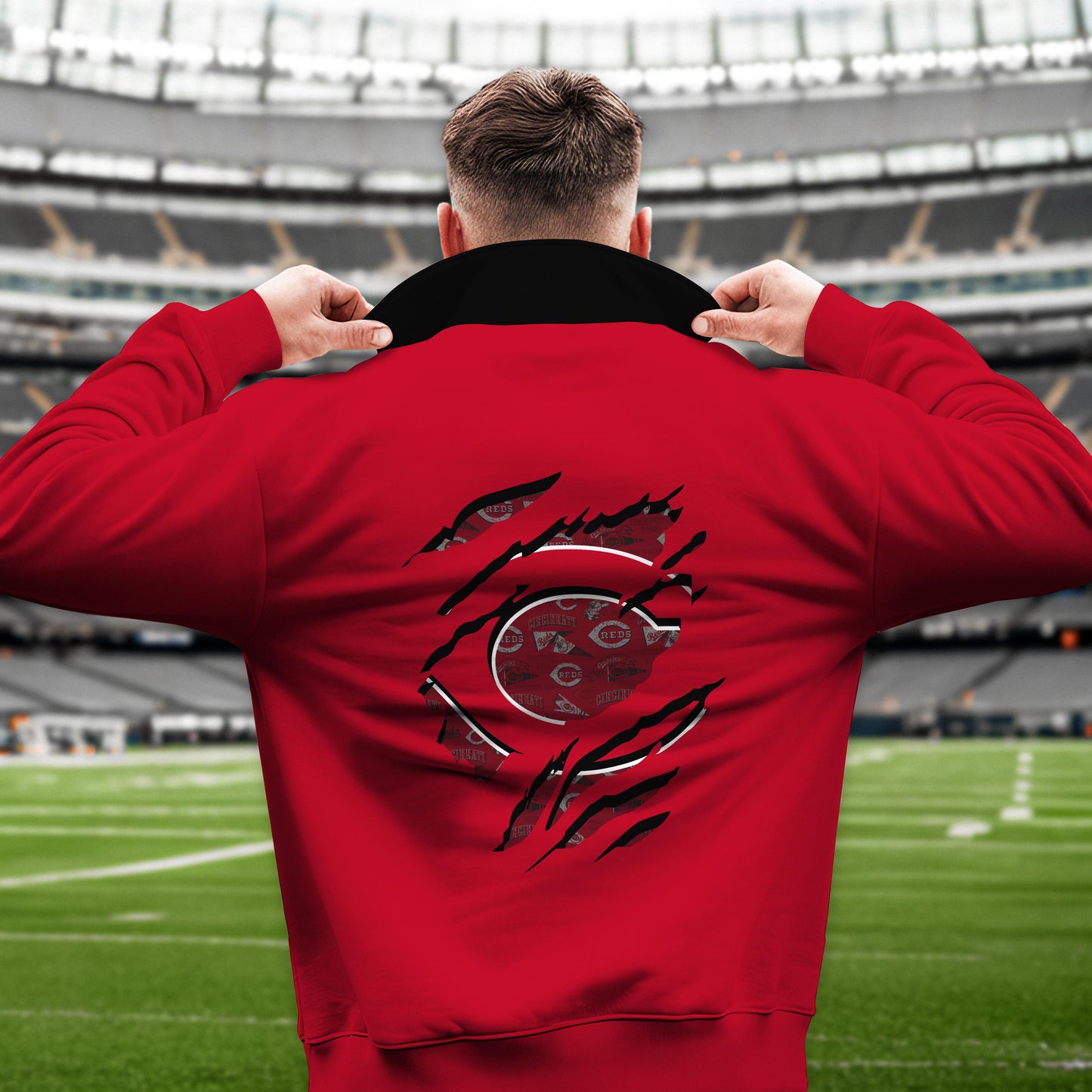 Cincinnati Reds New Collection Casual Stand Collar Sweatshirt MLB AZTGSCSW000327