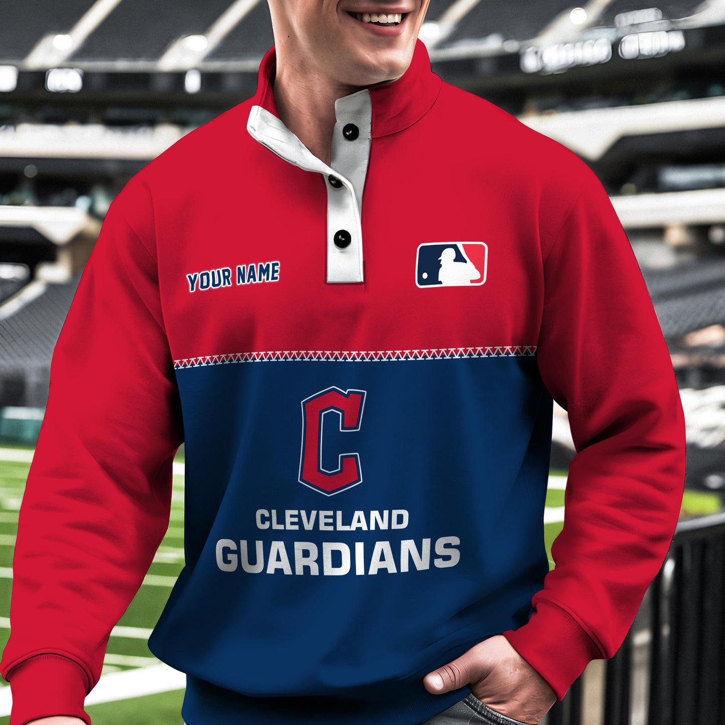Cleveland Guardians New Collection Casual Stand Collar Sweatshirt MLB AZTGSCSW000328
