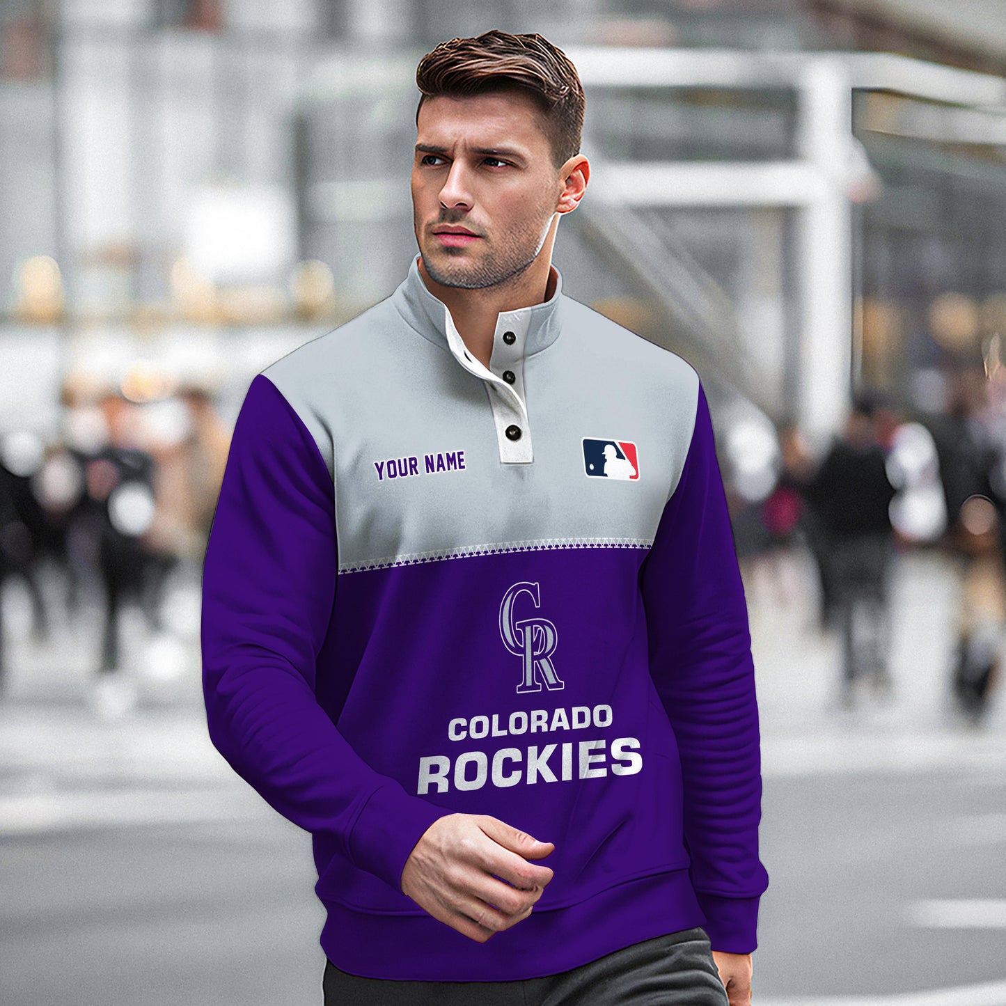 Colorado Rockies New Collection Casual Stand Collar Sweatshirt MLB AZTGSCSW000329