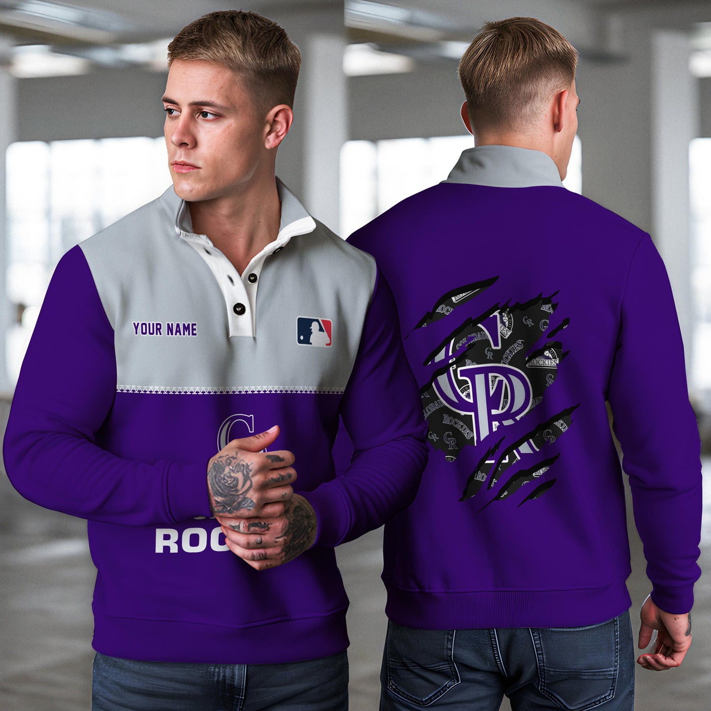 Colorado Rockies New Collection Casual Stand Collar Sweatshirt MLB AZTGSCSW000329