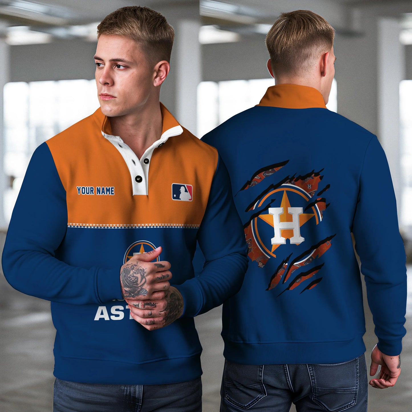 Houston Astros New Collection Casual Stand Collar Sweatshirt MLB AZTGSCSW000331