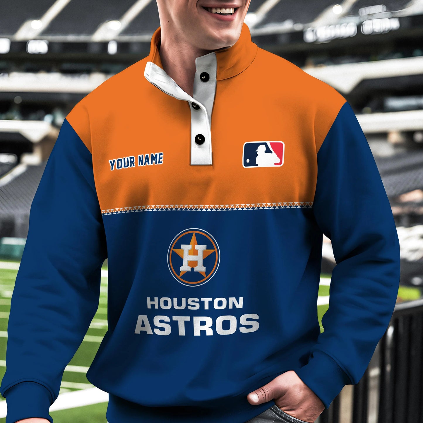Houston Astros New Collection Casual Stand Collar Sweatshirt MLB AZTGSCSW000331