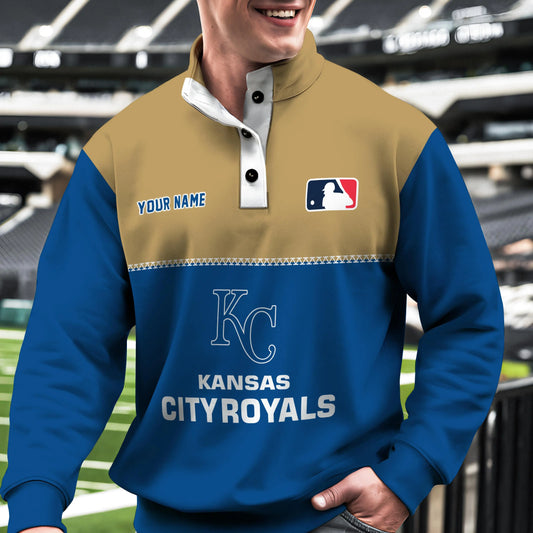 Kansas City Royals New Collection Casual Stand Collar Sweatshirt MLB AZTGSCSW000332