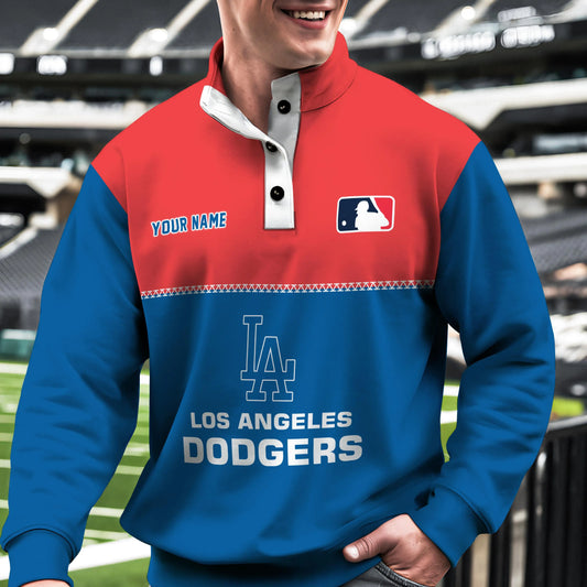 Los Angeles Dodgers New Collection Casual Stand Collar Sweatshirt MLB AZTGSCSW000334