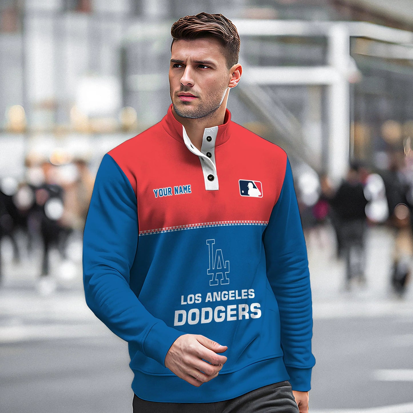 Los Angeles Dodgers New Collection Casual Stand Collar Sweatshirt MLB AZTGSCSW000334