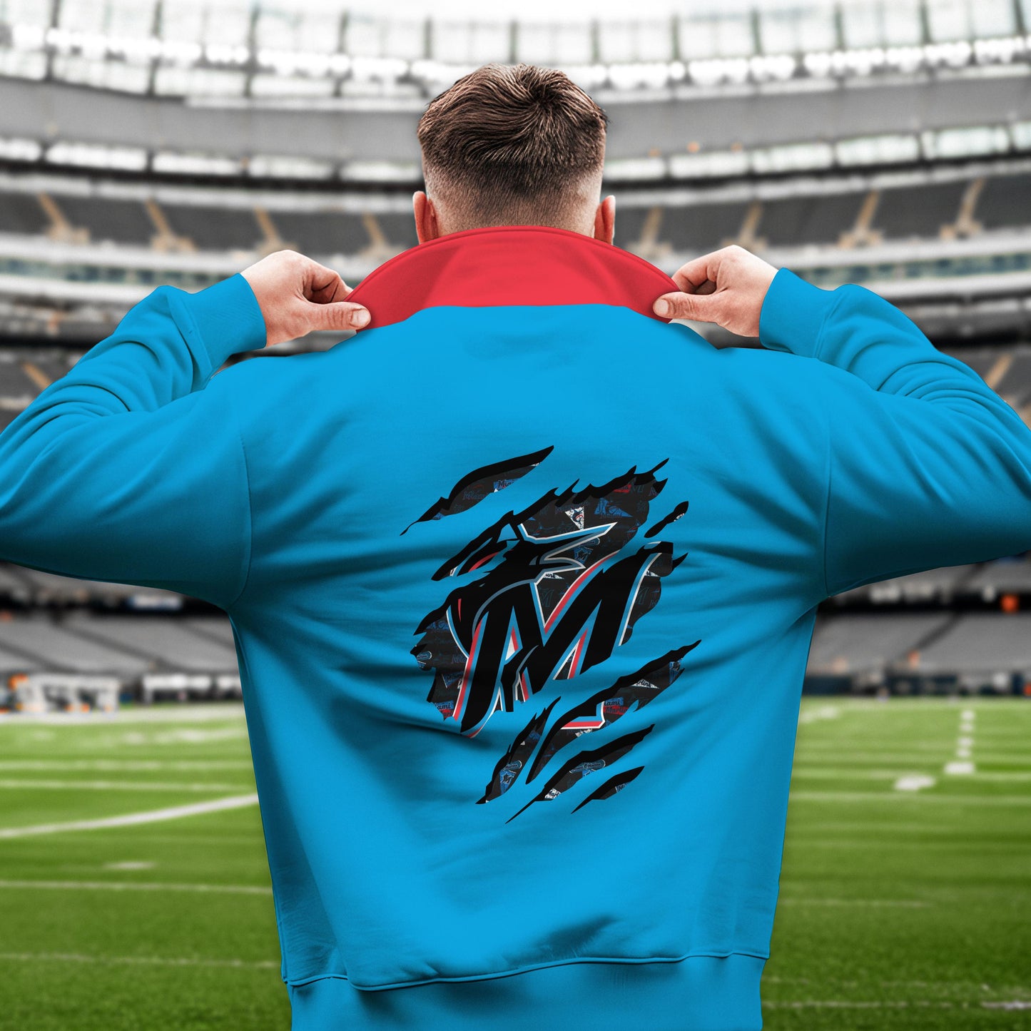 Miami Marlins New Collection Casual Stand Collar Sweatshirt MLB AZTGSCSW000335