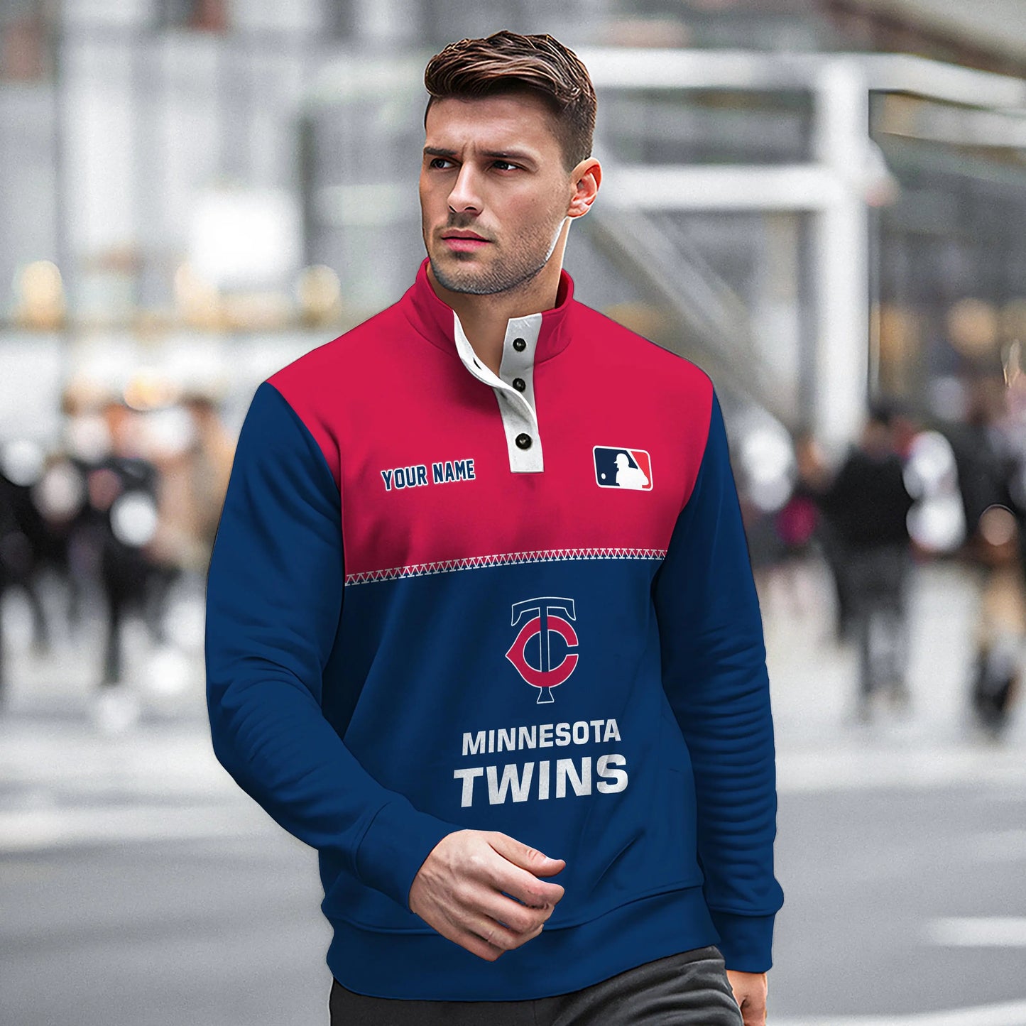 Minnesota Twins New Collection Casual Stand Collar Sweatshirt MLB AZTGSCSW000337