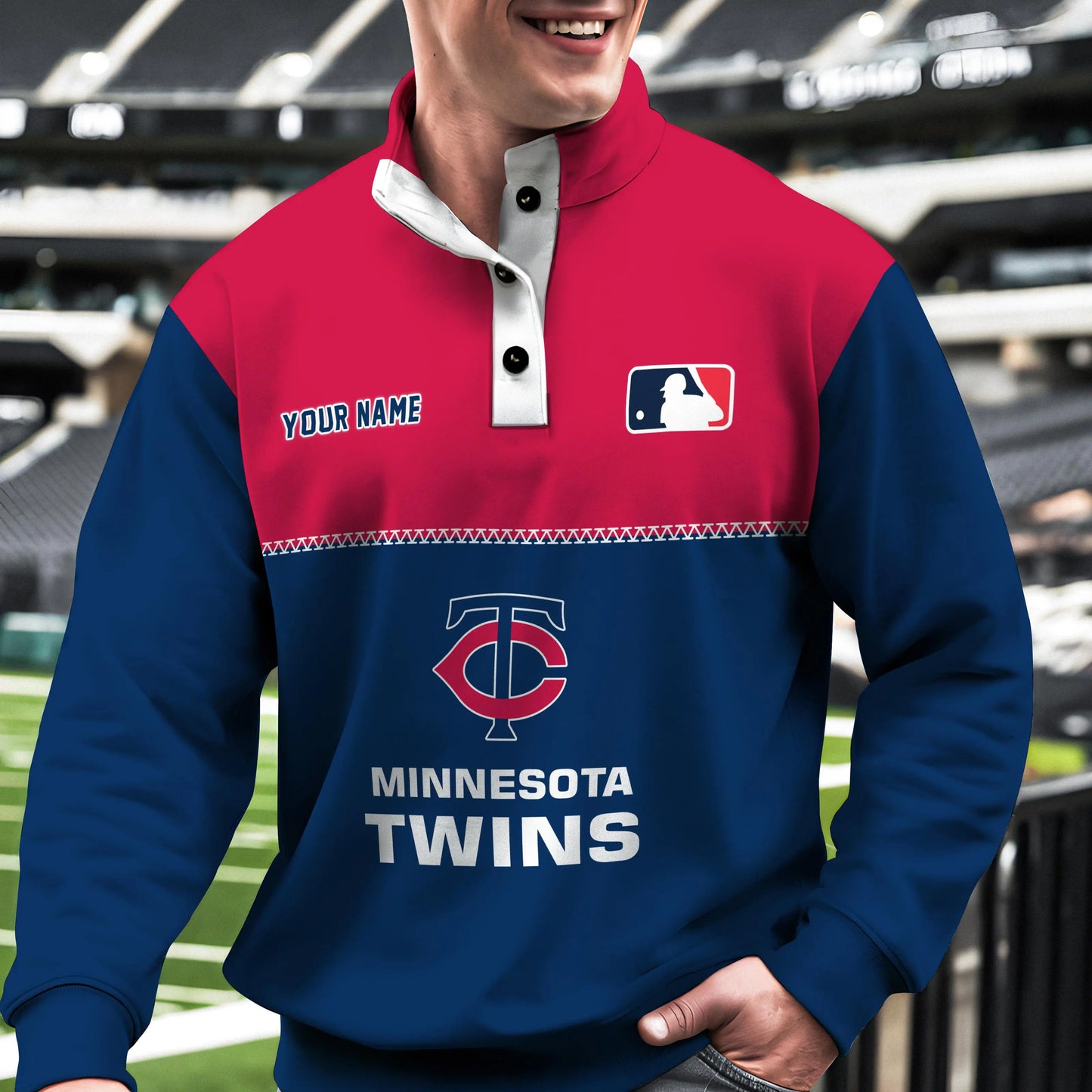 Minnesota Twins New Collection Casual Stand Collar Sweatshirt MLB AZTGSCSW000337