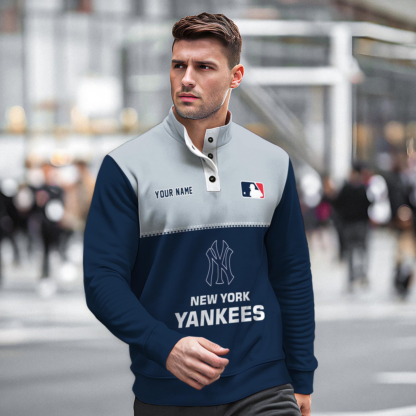 New York Yankees New Collection Casual Stand Collar Sweatshirt MLB AZTGSCSW000339