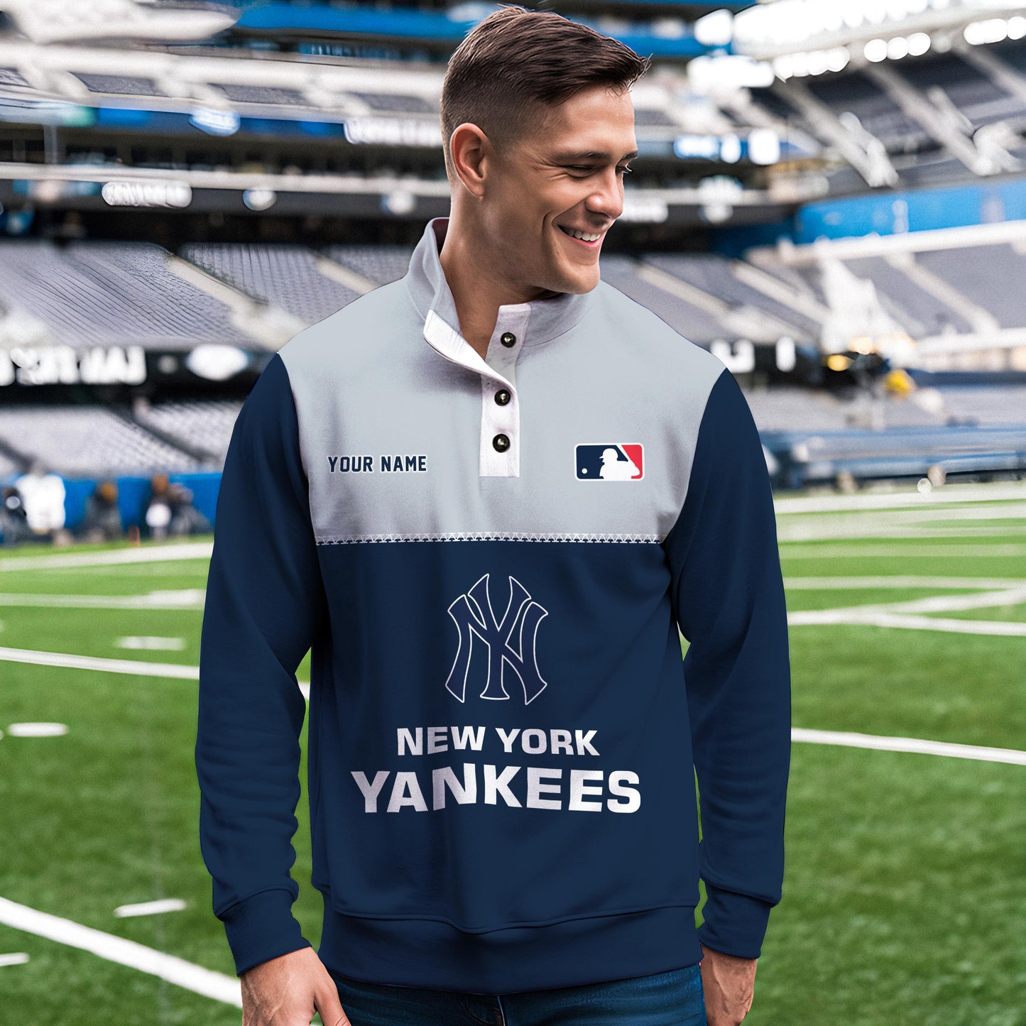 New York Yankees New Collection Casual Stand Collar Sweatshirt MLB AZTGSCSW000339