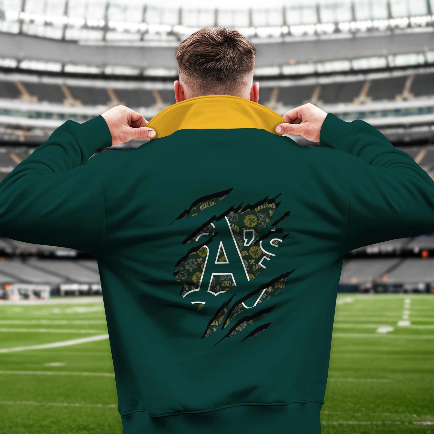 Oakland Athletics New Collection Casual Stand Collar Sweatshirt MLB AZTGSCSW000340