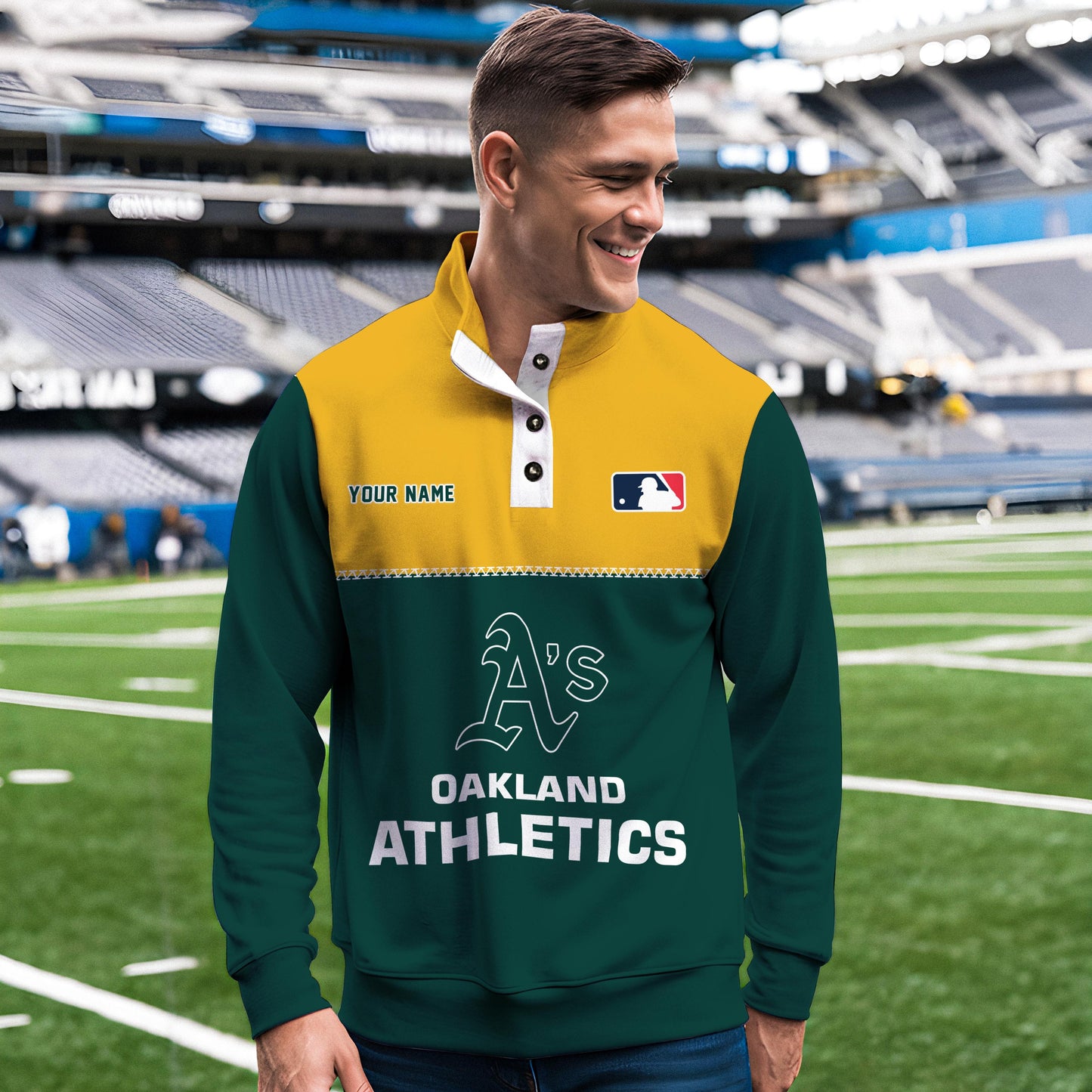 Oakland Athletics New Collection Casual Stand Collar Sweatshirt MLB AZTGSCSW000340