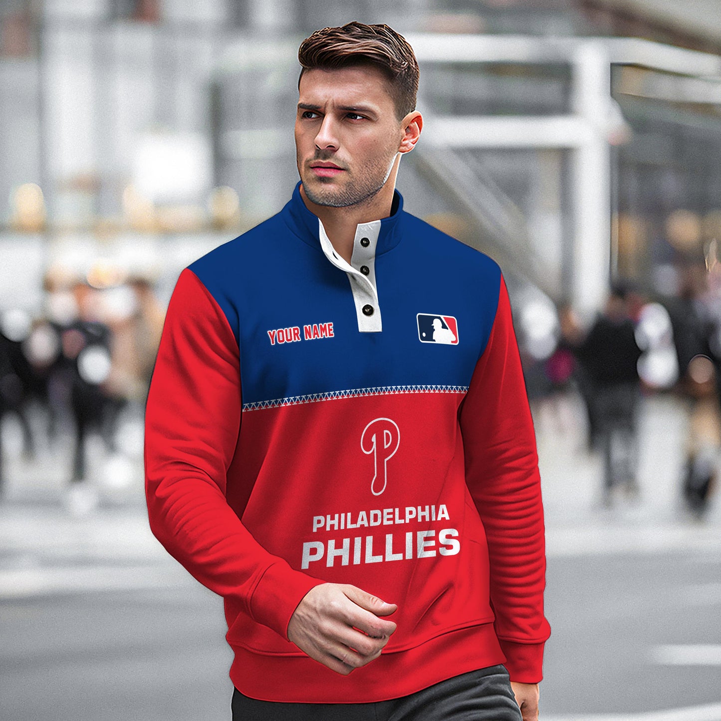 Philadelphia Phillies New Collection Casual Stand Collar Sweatshirt MLB AZTGSCSW000341