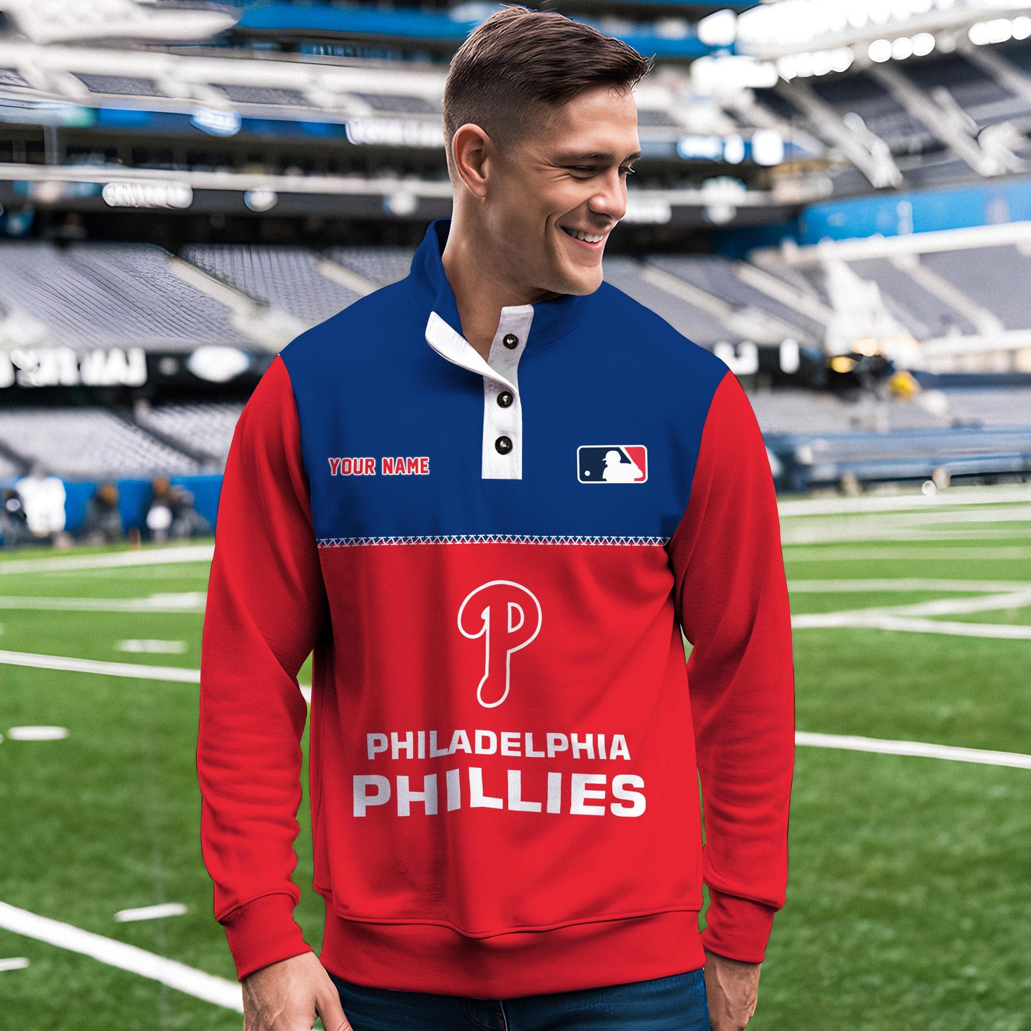 Philadelphia Phillies New Collection Casual Stand Collar Sweatshirt MLB AZTGSCSW000341