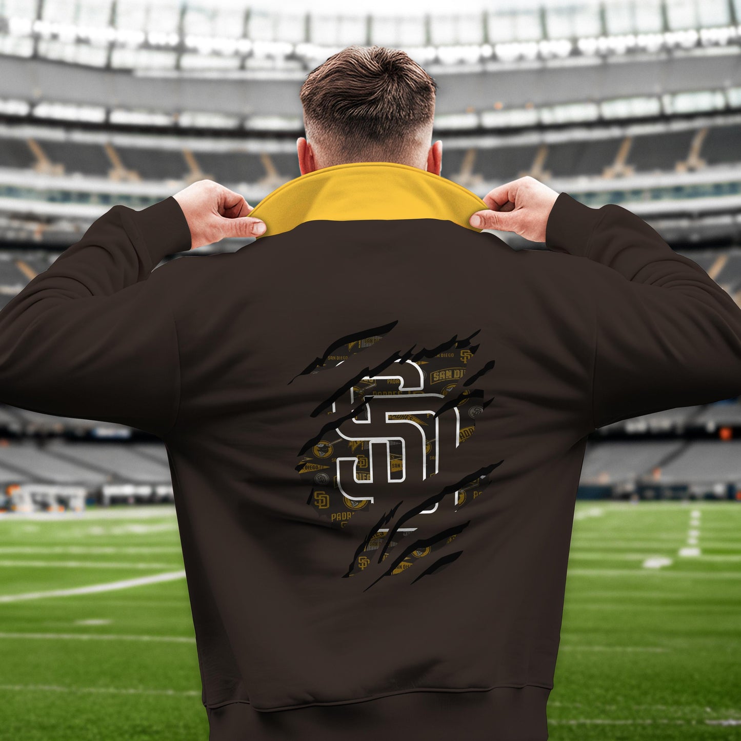 San Diego Padres New Collection Casual Stand Collar Sweatshirt MLB AZTGSCSW000343