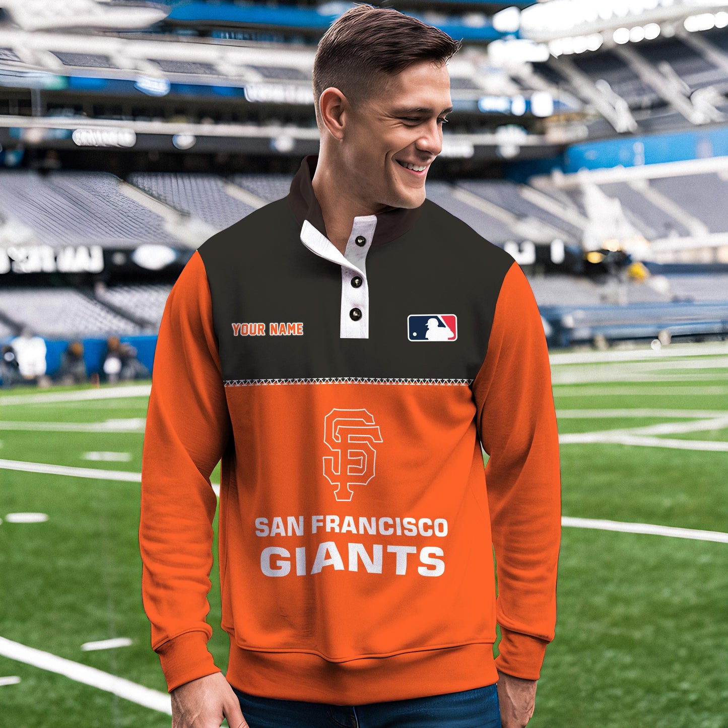 San Francisco Giants New Collection Casual Stand Collar Sweatshirt MLB AZTGSCSW000344