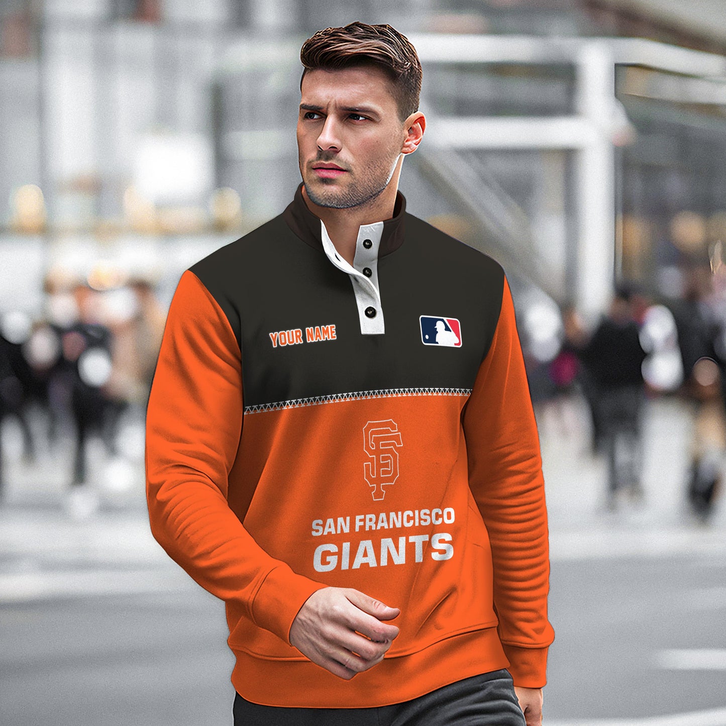 San Francisco Giants New Collection Casual Stand Collar Sweatshirt MLB AZTGSCSW000344