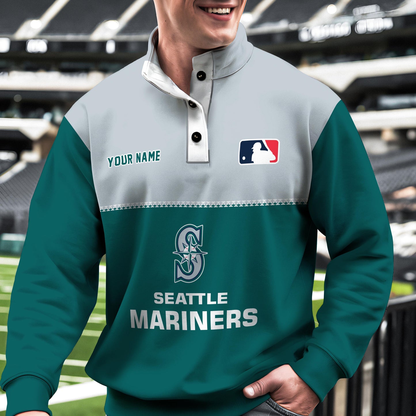 Seattle Mariners New Collection Casual Stand Collar Sweatshirt MLB AZTGSCSW000345
