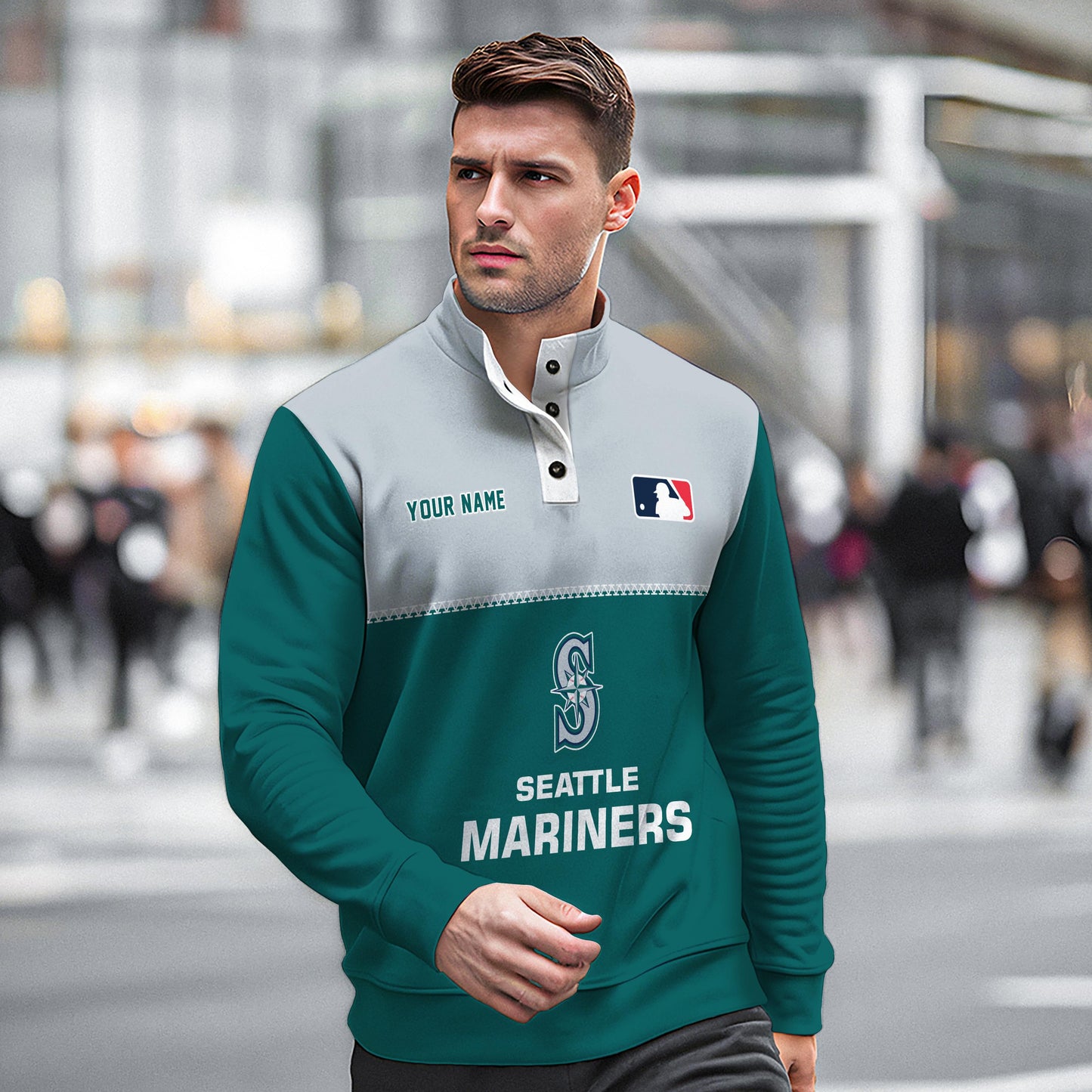 Seattle Mariners New Collection Casual Stand Collar Sweatshirt MLB AZTGSCSW000345