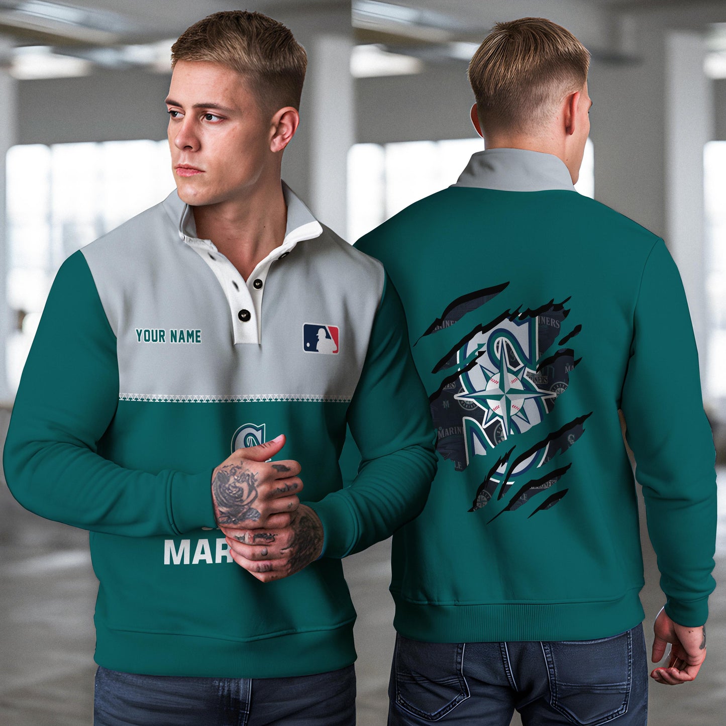 Seattle Mariners New Collection Casual Stand Collar Sweatshirt MLB AZTGSCSW000345