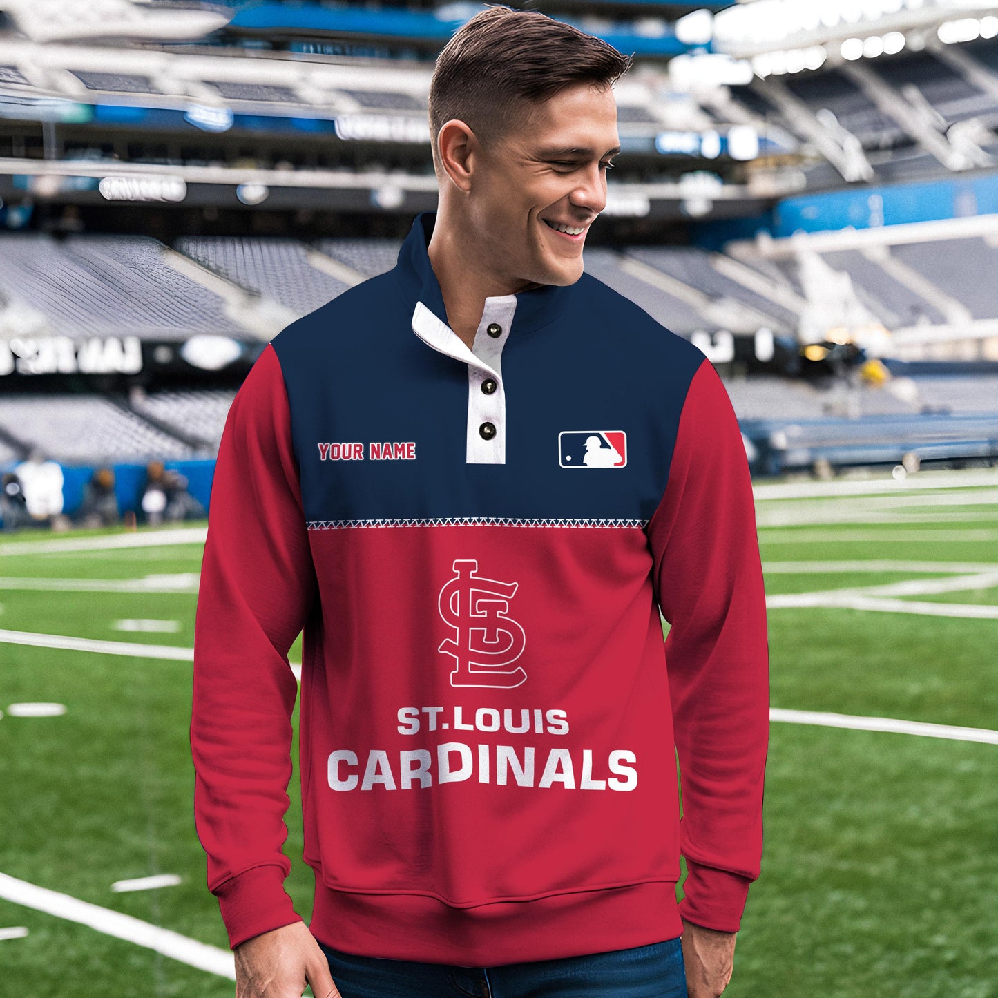 St. Louis Cardinals New Collection Casual Stand Collar Sweatshirt MLB AZTGSCSW000346