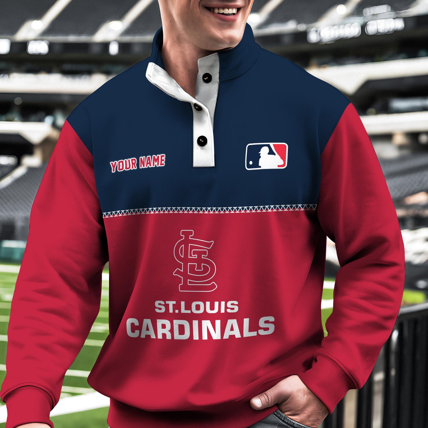 St. Louis Cardinals New Collection Casual Stand Collar Sweatshirt MLB AZTGSCSW000346