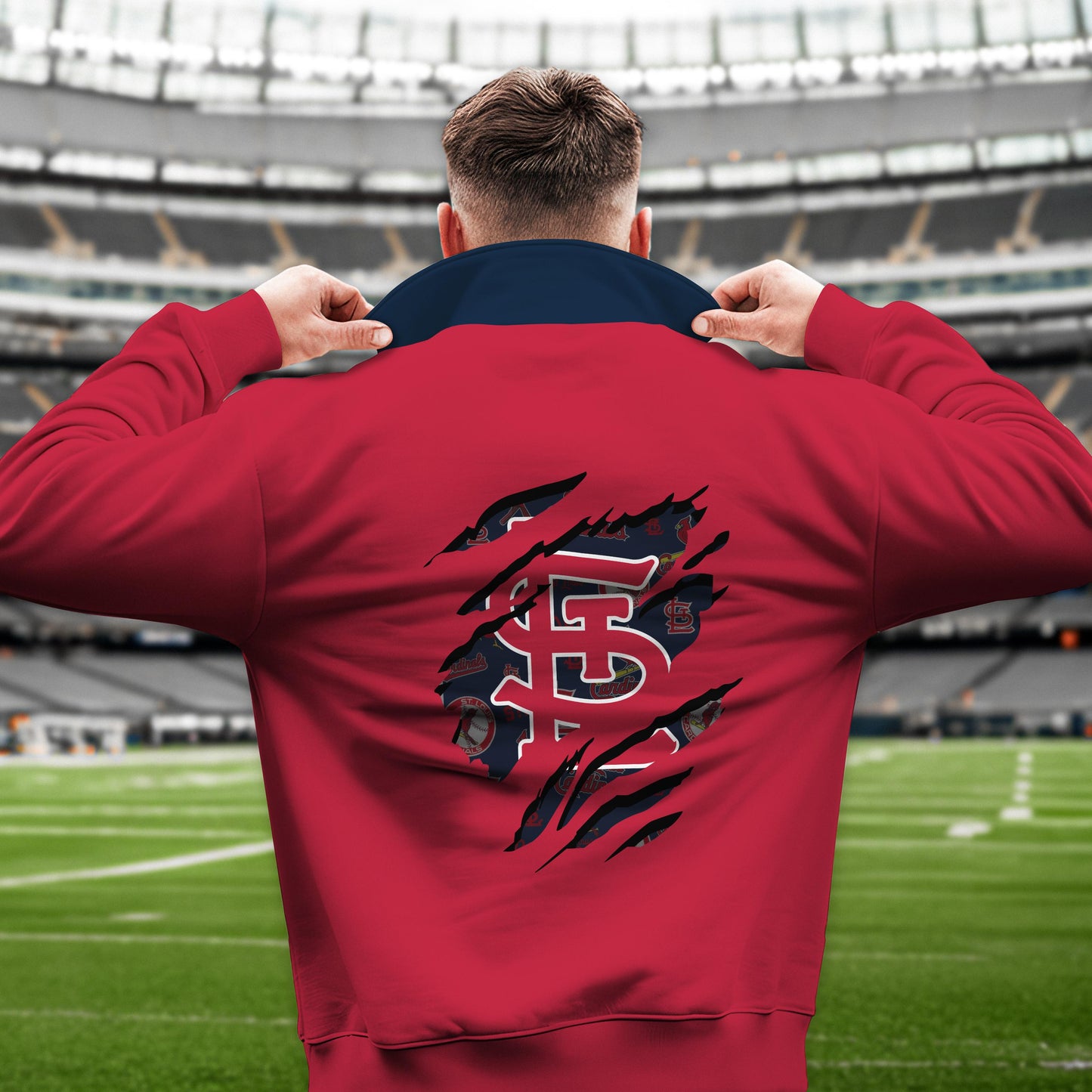 St. Louis Cardinals New Collection Casual Stand Collar Sweatshirt MLB AZTGSCSW000346