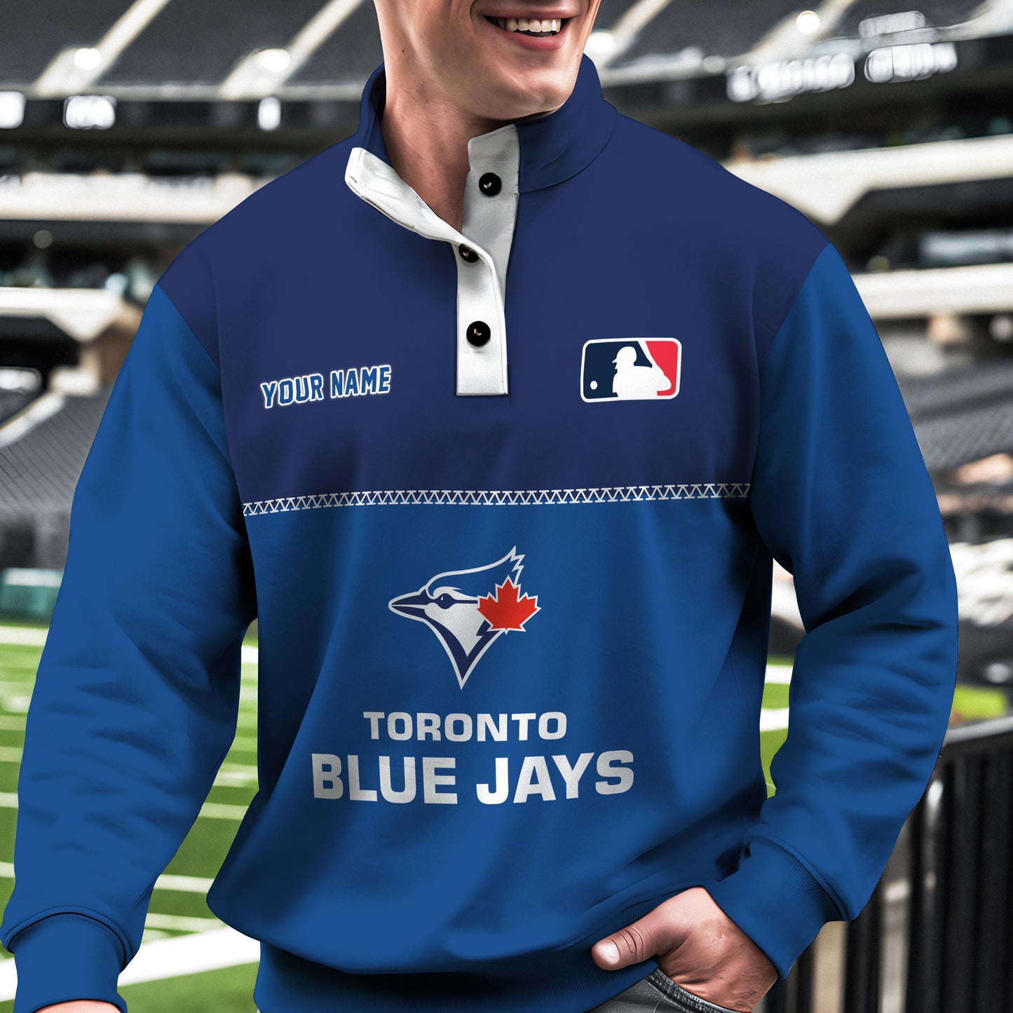 Toronto Blue Jays New Collection Casual Stand Collar Sweatshirt MLB AZTGSCSW000349