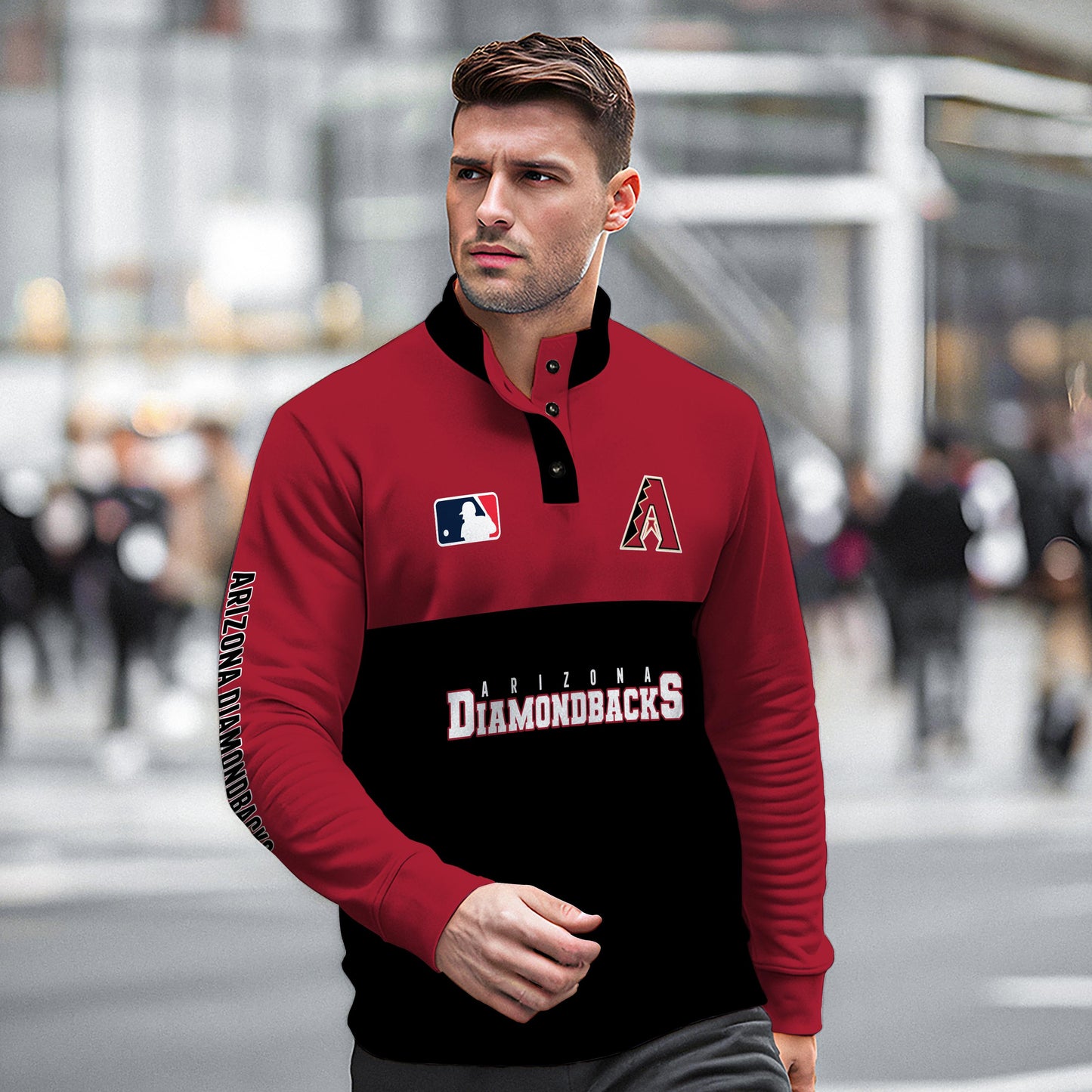 Arizona Diamondbacks New Collection Casual Stand Collar Sweatshirt MLB AZTGSCSW000351