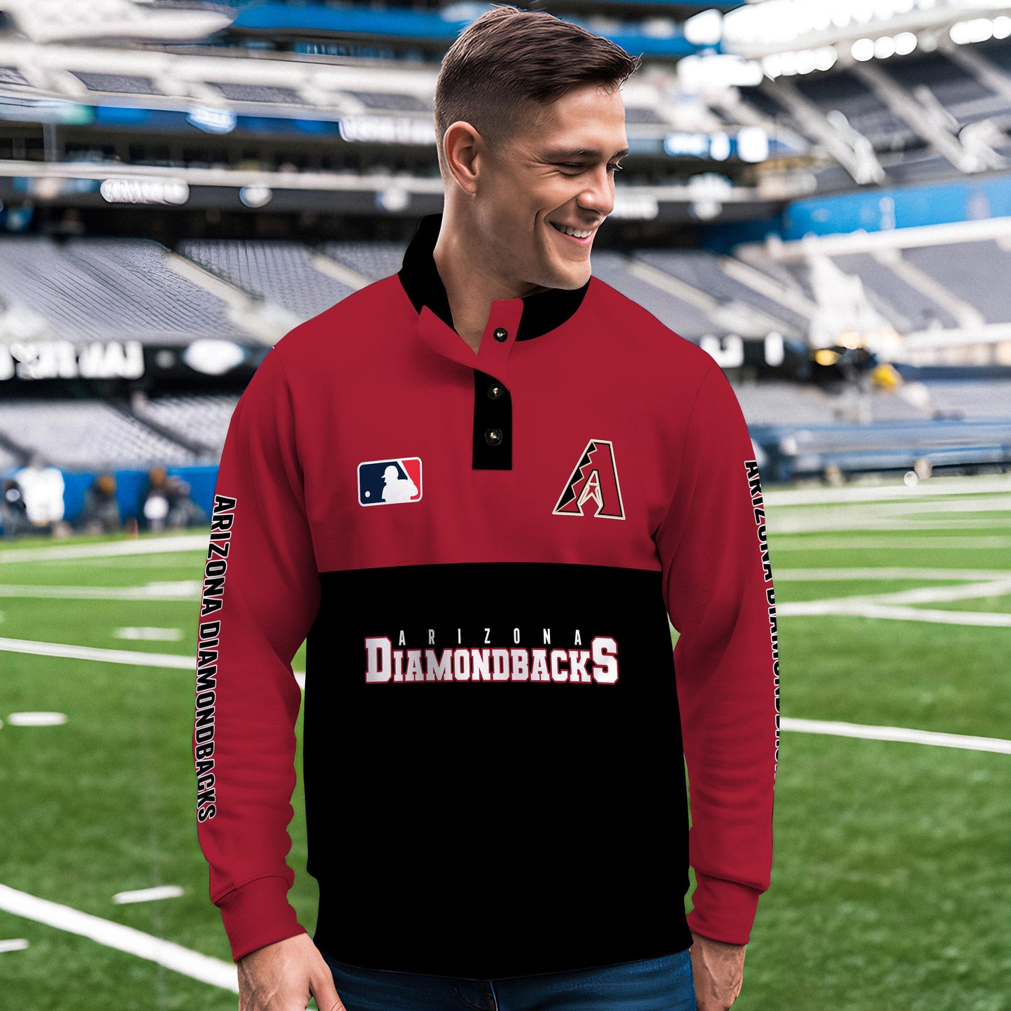 Arizona Diamondbacks New Collection Casual Stand Collar Sweatshirt MLB AZTGSCSW000351