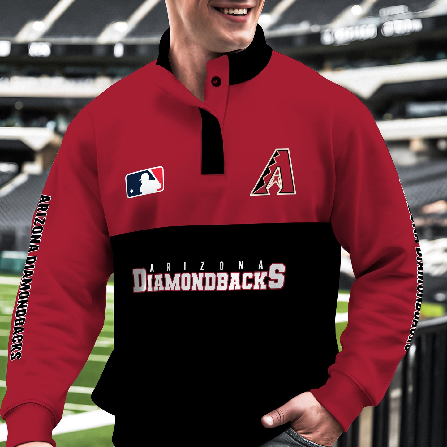 Arizona Diamondbacks New Collection Casual Stand Collar Sweatshirt MLB AZTGSCSW000351