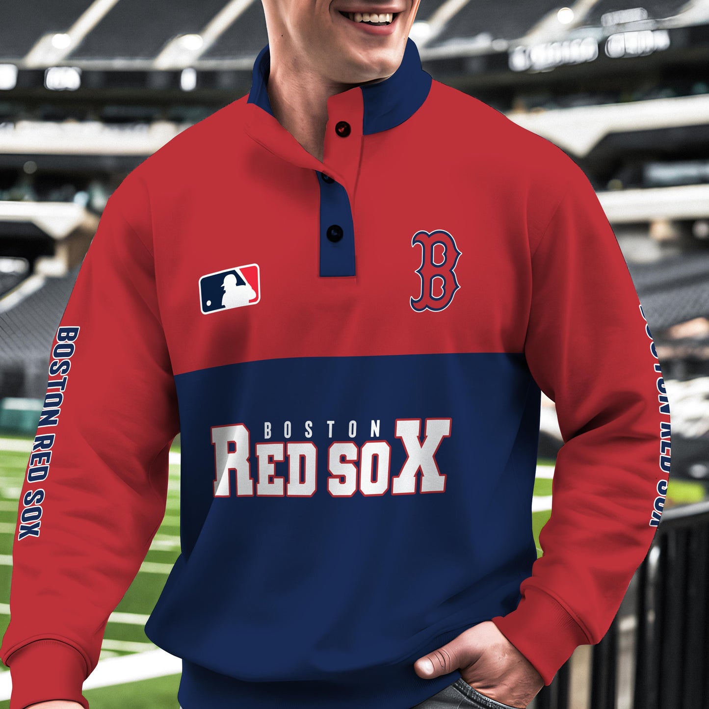 Boston Red Sox New Collection Casual Stand Collar Sweatshirt MLB AZTGSCSW000354