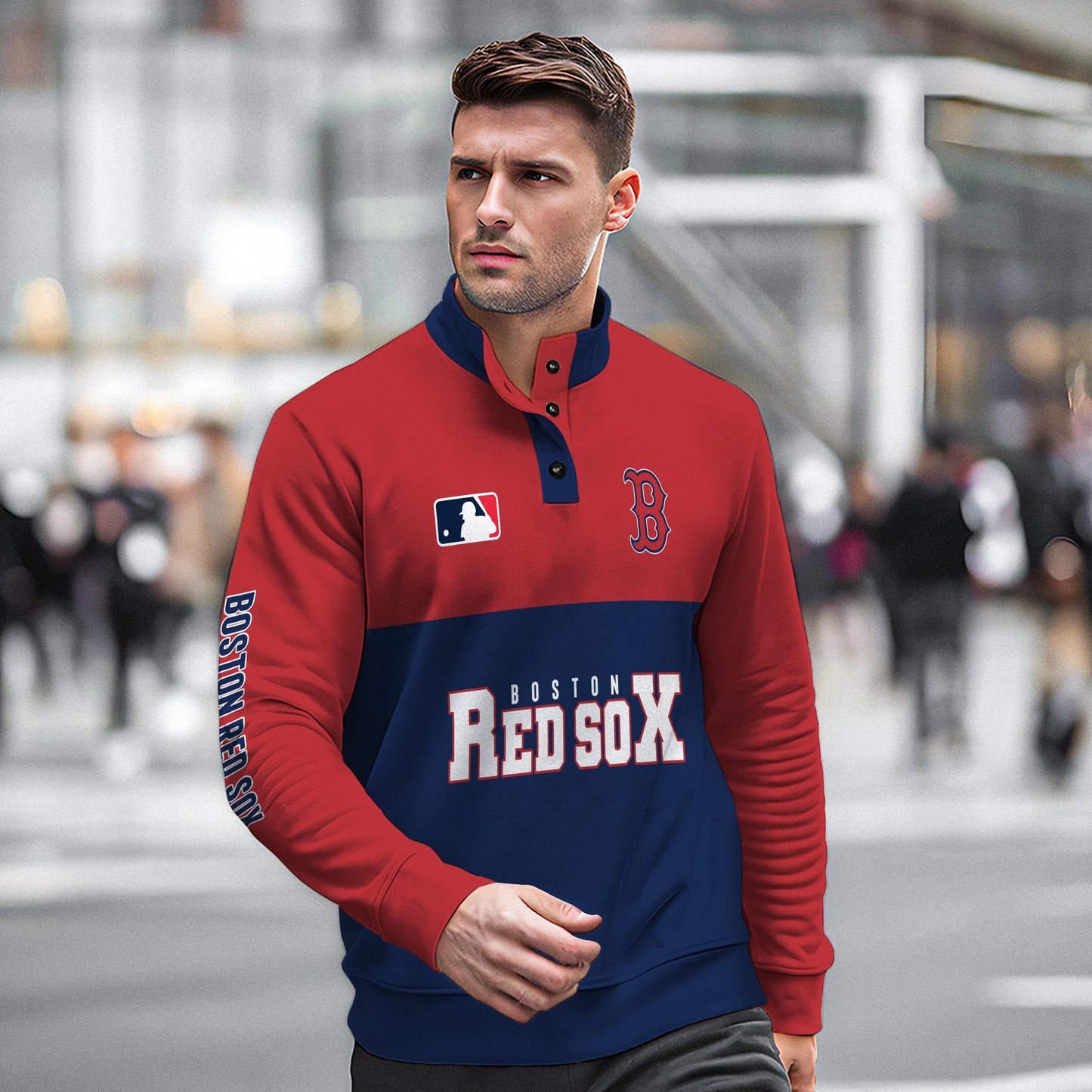 Boston Red Sox New Collection Casual Stand Collar Sweatshirt MLB AZTGSCSW000354