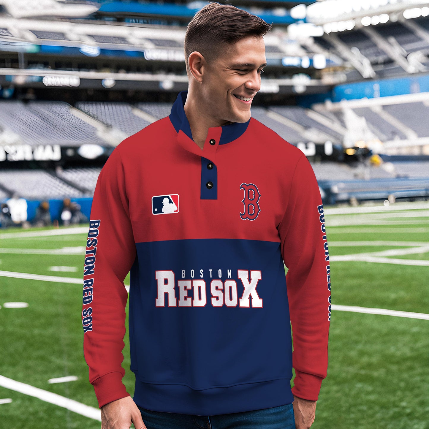 Boston Red Sox New Collection Casual Stand Collar Sweatshirt MLB AZTGSCSW000354
