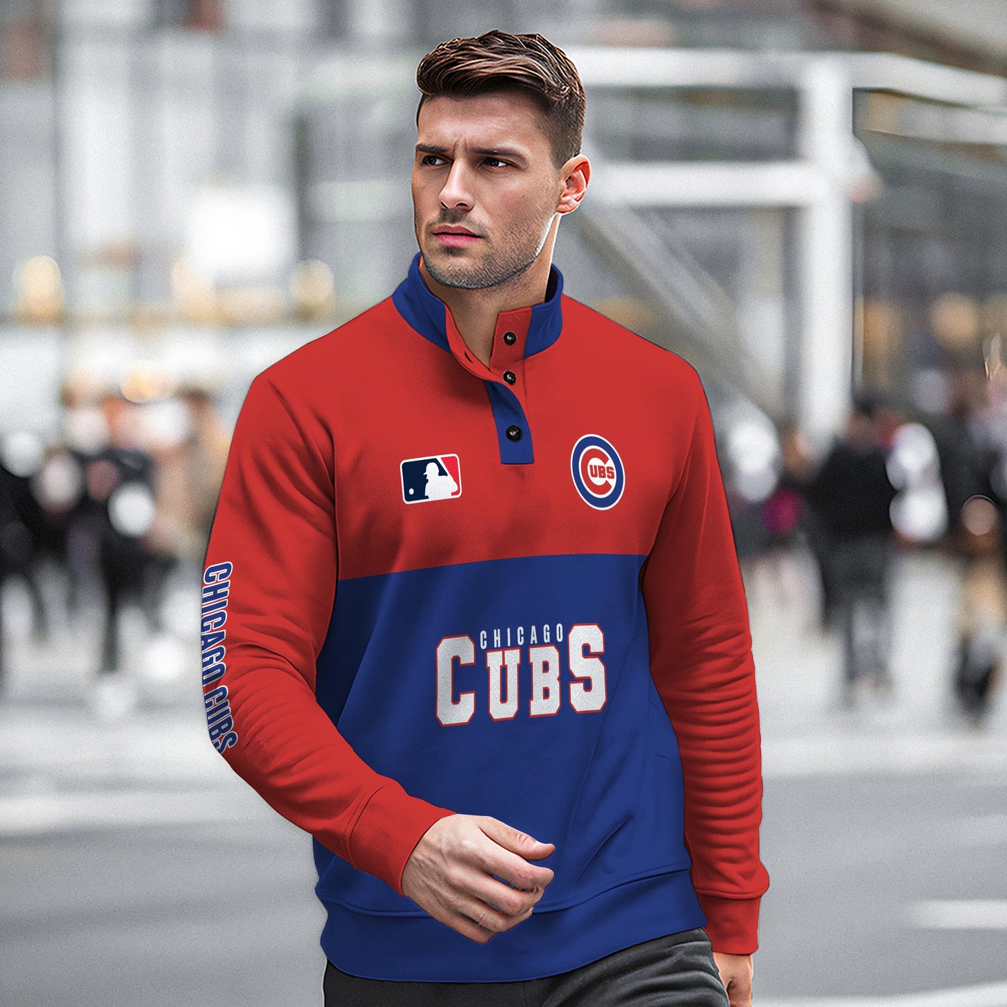 Chicago Cubs New Collection Casual Stand Collar Sweatshirt MLB AZTGSCSW000355